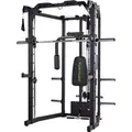 Tunturi Full Smith Machine SM80, Kraftstation Multigym, mit Flaschenzug, Klimmzugstange, Butterfly - Schwarz