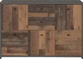 Kommode FORTE "CHEST", grau (betonoptik dunkelgrau, old, wood vintage), B:114,1cm H:77,5cm T:29,6cm