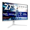 Philips 27M2N6501L - 27 Zoll QHD OLED Gaming Monitor, Ambiglow, 240Hz, 0.03ms, G-Sync comp., HDR10 (2560x1440, HDMI 2X 2.1, DP 1x 1.4, USB Hub) Weiss