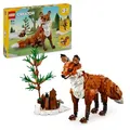 LEGO Creator Waldtiere: Rotfuchs, Tiere-Set mit Fuchs, Eule und Eichhörnchen Spielzeug, Tierfiguren des Waldes zum Spielen und Ausstellen, kreatives Geschenk für Jungs und Mädchen ab 9 Jahren 31154