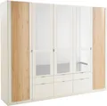 priess Kleiderschrank mit gerundeten Elementen auf den Außentüren