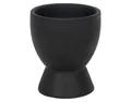 Eierbecher Eierhalter Frühstücksei Steingut Schwarz matt Ø 6 cm H 8 cm