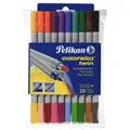 Pelikan Fasermaler Colorella® Twin, 10 Stifte mit 20 Farben