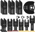 LEILUO 32 teiliges Multitool Sägeblatt Set universelles Zubehör für oszillierende Werkzeuge mit Aufbewahrungstasche kompatibel mit Einhell Makita DTM51Z Dremel Parkside und mehr