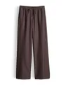 OPUS Damen City Pants | MELANE Dynamic Wide Leg Pants mit Twillstruktur Coffee Bean, 40