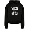 Merchcode Kapuzenpullover Merchcode Damen Ladies Spring - Bloom and grow Oversized Hoody (1-tlg) schwarz M
