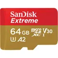 Extreme A2 MicroSDXC Speicherkarte 64 GB Class 3 (U3) Klasse 10