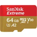 SanDisk microSDXC Extreme 64GB (R170MB/s) Cams&Drones, + Ad., 1 Jahr R #16149994