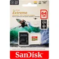 SanDisk microSDXC 64GB Extreme A2 C10 V30 UHS-I U3 MicroSD Karte