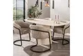 alesvelt Esstisch CENTRO TRAVERTINO Dänisch-Ovaler Keramiktisch im Monolith-Design (1-Tisch), 180x90x76 cm Keramik, Travertin-Design