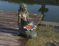 Ubbink AcquaArte Oslo Meerjungfrau Gartenbrunnen Bronze-Optik LED Springbrunnen
