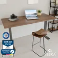 Höhenverstellbarer Schreibtisch, Bürotisch elektrisch Sitz Stehpult Komplettset