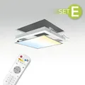 CCT LED Panel 30x30cm Einbauset 18W 3000K-6000K inkl. Fernbedienung und Einbaura...