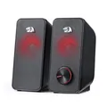 Redragon GS500 Stentor PC Gaming-Lautsprecher, 2.0-Kanal-Stereo-Desktop-Computerlautsprecher Mit Roter Hintergrundbeleuchtung, Hochwertigen Bässen und Kristallklarem Klang, Stromversorgung über USB