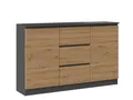 ibonto Eckkommode Kommode mit 2 Türen und 3 Schubladen -Elegantes & Praktisches Design