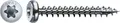 SPAX Universalschraube, 3,5 x 30 mm, 1000 Stück, Vollgewinde, Halbrundkopf, T-STAR plus T15, 4CUT, WIROX - 0201010350305