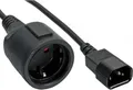 InLine Netz Adapter Kabel, Kaltgeräte C14 auf Schuko f. USV