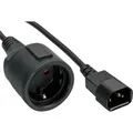 InLine® Netz Adapter Kabel Kaltgeräte C14 zu Schutzkontakt Buchse für USV 1m