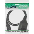 16659A InLine Netz Adapter Kabel Kaltgeräte C14 auf Schutzkontakt Buchse 1m ~D~