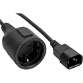InLine® Netz Adapter Kabel, Kaltgeräte C14 auf Schutzkontakt Buchse (16659A)