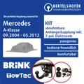Für MERCEDES A-Klasse Typ W169 09.2004-05.2012 AHK abn. +7pol sp. E-Satz TOP