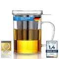 ® Teeglas mit TeeFilter und Deckel  Teebereiter & Tasse in Einem ca. 450 ml T...