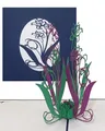 Pop Up Karte „Lilien in Violett & Grün“ 3D Geburtstagskarte - Lilien Karten als kleines Geschenk, Gutschein oder Geschenkverpackung – zum Geburtstag oder als Dankeskarten & Dankeschön Geschenk