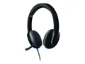 Logitech USB Headset Kopfhörer verkabelt H540 On-Ear Schwarz