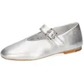 Melvin & Hamilton Emily 1 Leder-Ballerinas für Damen Ballerina Flache Absätze, Echtes Leder silberfarben 40 EU