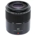 Panasonic H-HS030E LUMIX G Makro 30 mm F2.8 ASPH.Objektiv (O.I.S. Bildstabilisator, Bildwinkel 40°, Filtergröße 46 mm) schwarz