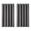 Deconovo Vorhang Verdunkelung Kälteschutz Gardinen Wohnzimmer Gardinen Blickdicht 138x168 cm Hellgrau 2er Set