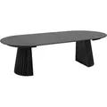 Osaka Esstisch Inkl. 3 Ansteckplatten, ø120x120-160-200-240cm schwarz. - Schwarz