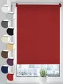 Sonello Verdunkelungsrollo Klemmfix ohne Bohren 70 x 210 Rot Verdunklungsrollo Fensterrollo Rollo Seitenzugrollo Klemmrollo für Fenster & Tür