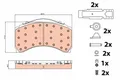 TRW Bremsbelagsatz Scheibenbremse GDB5117 für MAN MERCEDES AROCS TGS ACTROS MP2