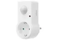 Oktaplex lighting Bewegungsmelder Sia Steckdose mit Bewegungsmelder PIR Sensor 9 m Reichweite, (1-St), 120 Grad Erfassung mit 3 Modi weiß