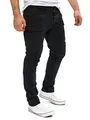 Yazubi Jayden - Herren Cargohosen Mit Gummizug - Männer Cargojoggers - Slim Fit Cargo Arbeitshose, Schwarz (Black 4008), W30/L34