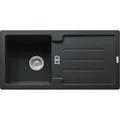 Franke Spüle STRATA STG 614 Onyx mit Stopfenventil / Ausschnittsmaß: 840 x 41...