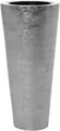 VIVANNO Pflanzkübel Blumenkübel Pflanzgefäß Fiberglas Silber Rondo Classico - 80 x 38 cm