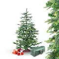 Gartenpirat Künstlicher Weihnachtsbaum BonTree Fichte 150 cm mit Beleuchtung 140 LED warmweiß Komfort-Set Christbaum künstlich mit Holzständer und Aufbewahrungstasche