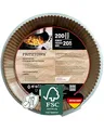 FRITZTOWN Backpapier für Heißluftfritteuse 4,5L-8L | 200 Blatt 20 cm Rund | Air Fryer Backpapier Pergamentpapier | Kompatibel mit Ninja COSORI Philips Cecotec Midea Russell XL XXL Airfryer