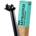 AARON Sattelstütze Post Fahrrad Sattelstütze 27,2/30,9/31,6 mm Aluminium 350 mm Länge schwarz 30,9 mm