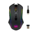 Redragon M910-KS Maus (Drahtlos/Kabelgebundene Double Modes, Gaming-Maus 8000 DPI mit Schnellfeuer-Tasten)