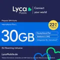 Lyca Mobile Prepaid Smartphone SIM Karte ohne Vertrag International Plus L 30GB