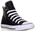 Converse 132170 Ct Als Hohe Leder Sneakers In Schwarz UK 3 - 13