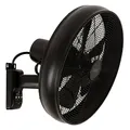 LUCCI AIR Breeze Wandventilator mit Fernbedienung, Stahl, Schwarz