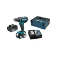 Makita Akku-Bohrschrauber DDF485RFJ 18 V Akku-Bohrschrauber 2 x 3,0 Ah + MAK, 18 V V, max. 1900 U/min, (Set, 5-tlg), inkl. 2 Akkus und Schnellladegerät