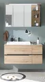 Badezimmer-Set >Memphis< (2-tlg. ) Grau / Artisan Eiche Nachbildung - 110x176x53 (BxHxT)