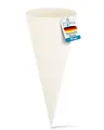 itenga Bastelschultüte 70cm rund Schultütenrohling (Weiß ohne Verschluss)
