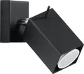 Wandstrahler, Stahl schwarz, Spot verstellbar, H 15 cm