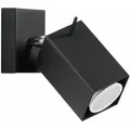 Wandspot Schwarz Wandleuchte Wohnzimmer Wandstrahler Schwarz, Spot Verstellbar Stahl, 1x Gu10, Lxh 10 X 15 Cm